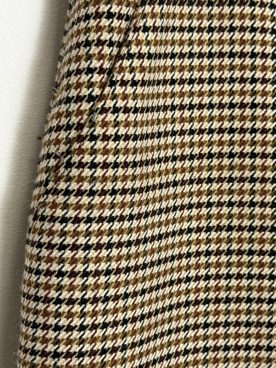 Dogtooth wool tapered trousers (XS)