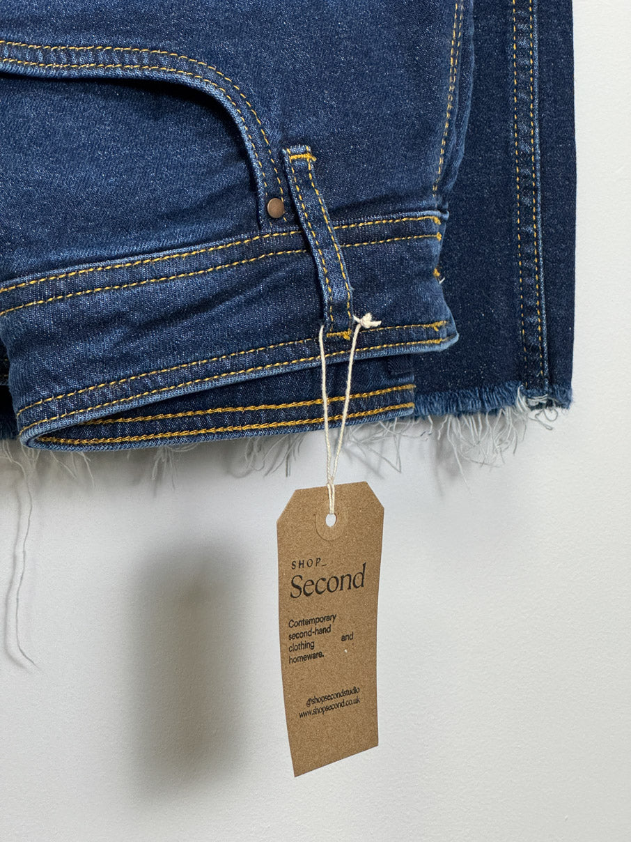 Wide leg raw hem jeans (M)