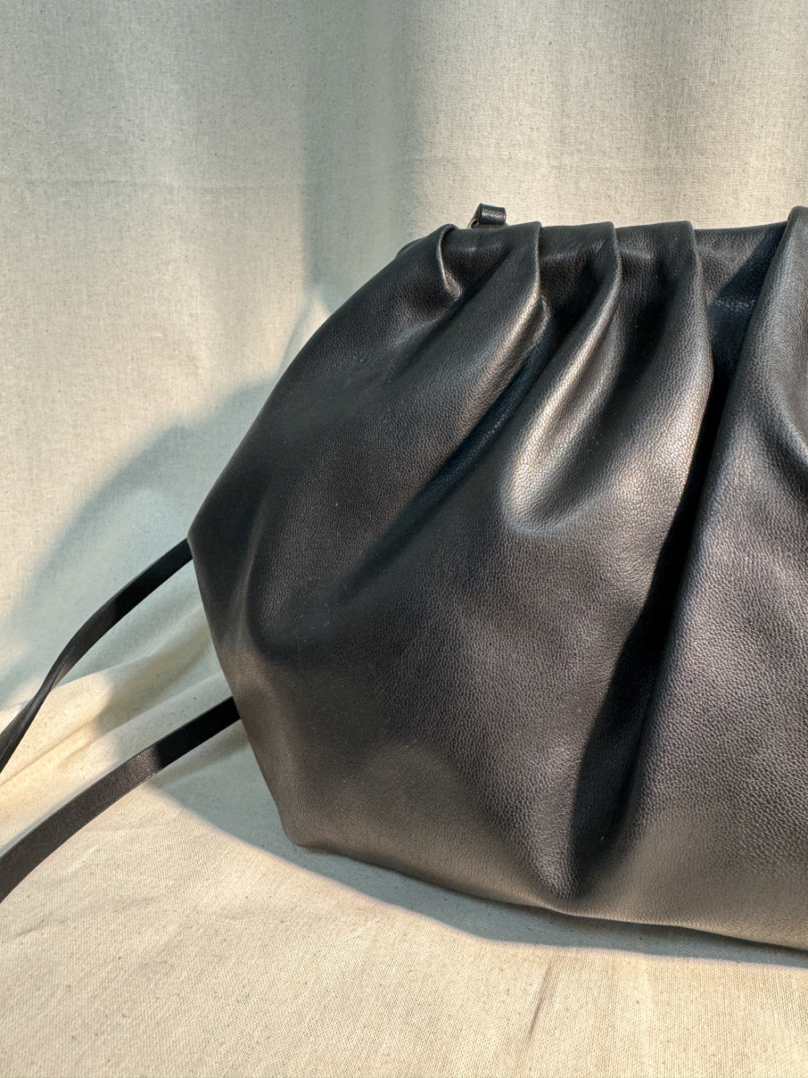 Cross-body ruched bag (removable strap)