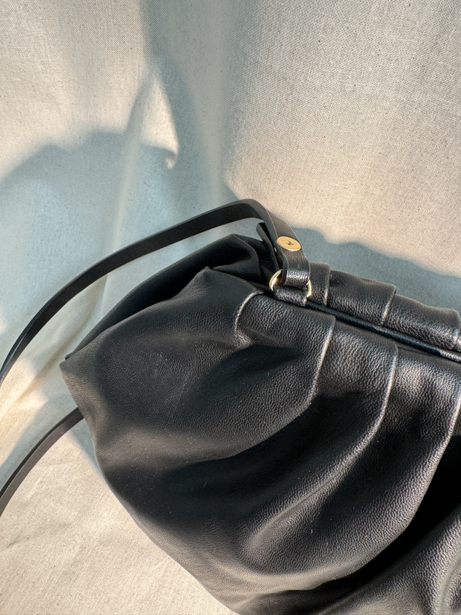 Cross-body ruched bag (removable strap)