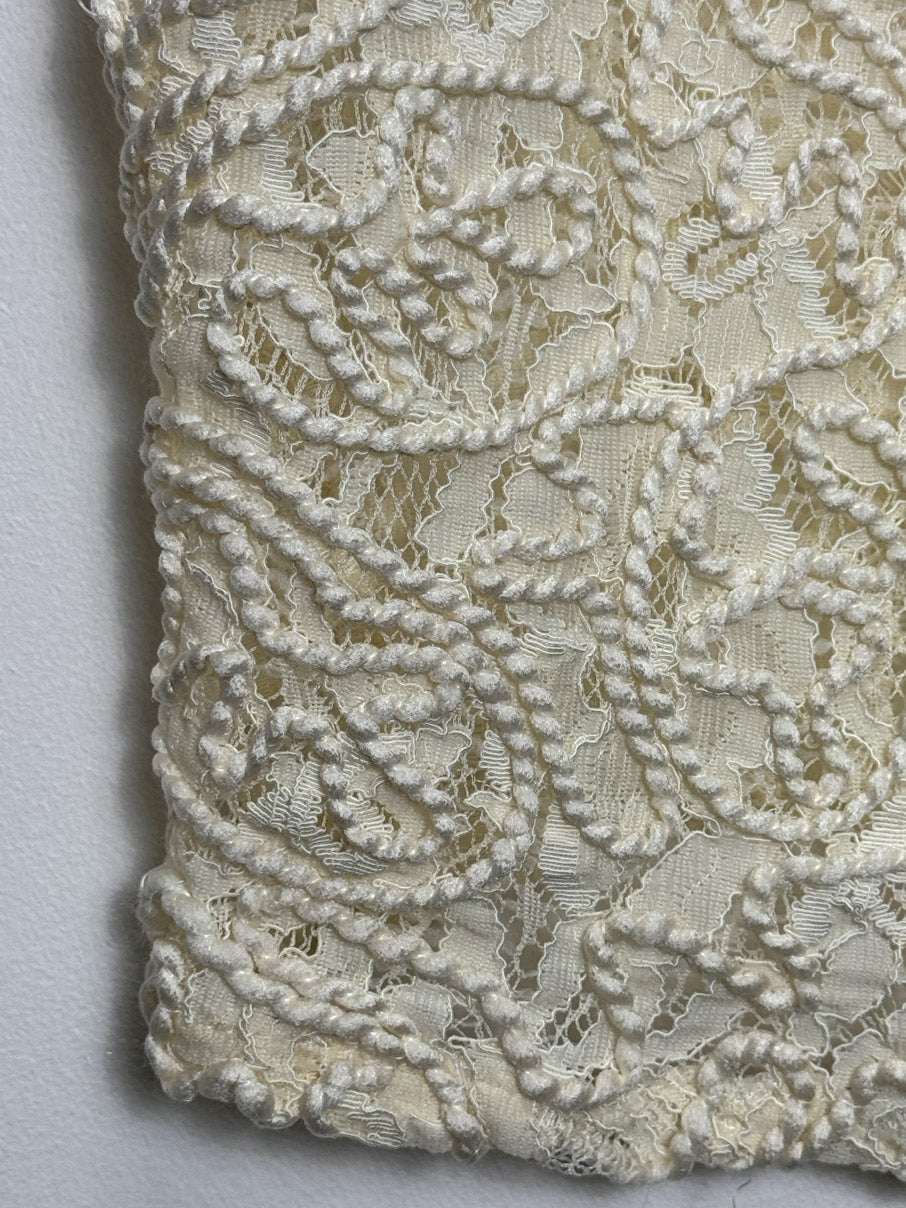 Eyelash lace and cord detail top (M)