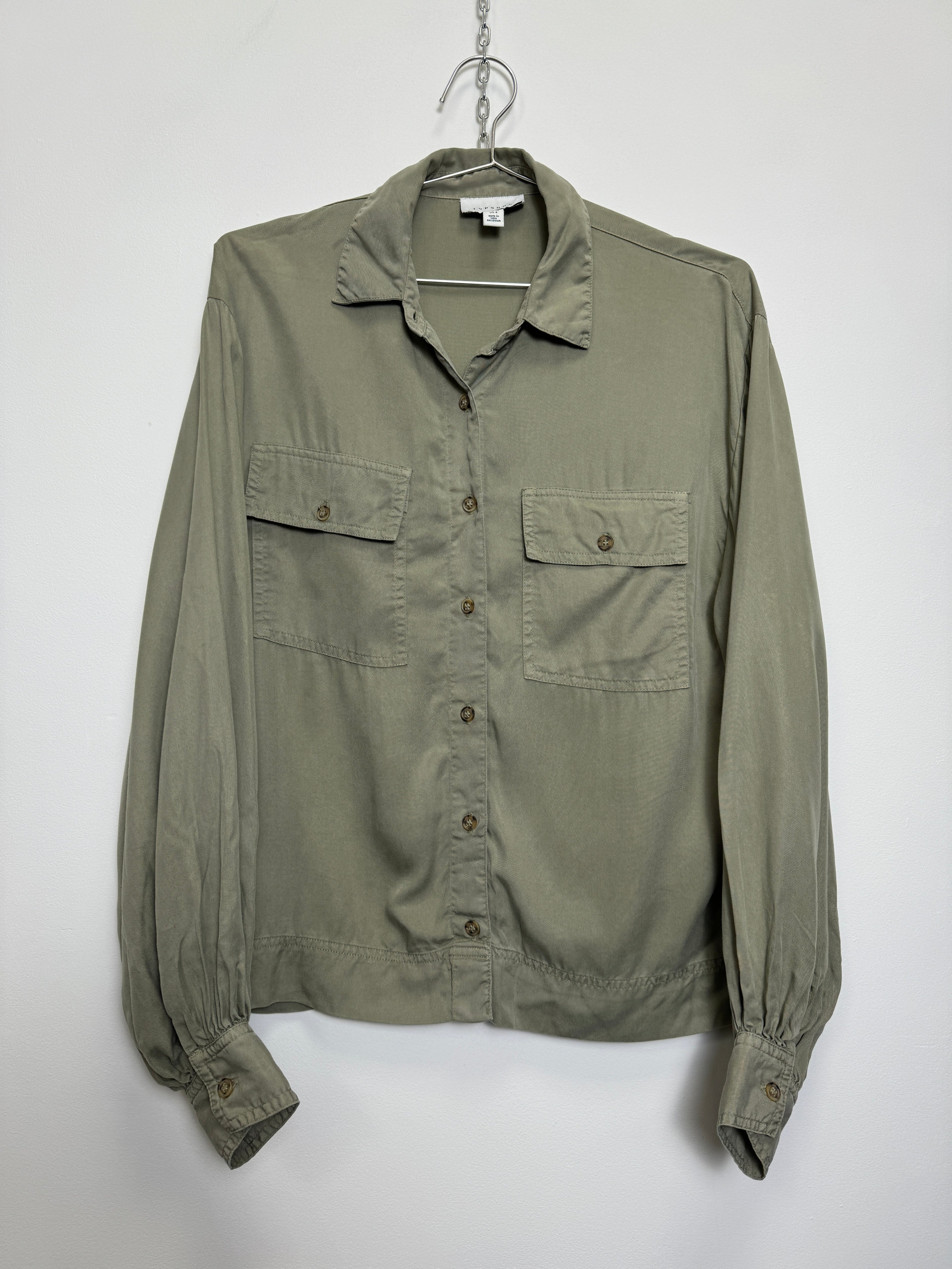 Khaki Button Down Shirt (S)