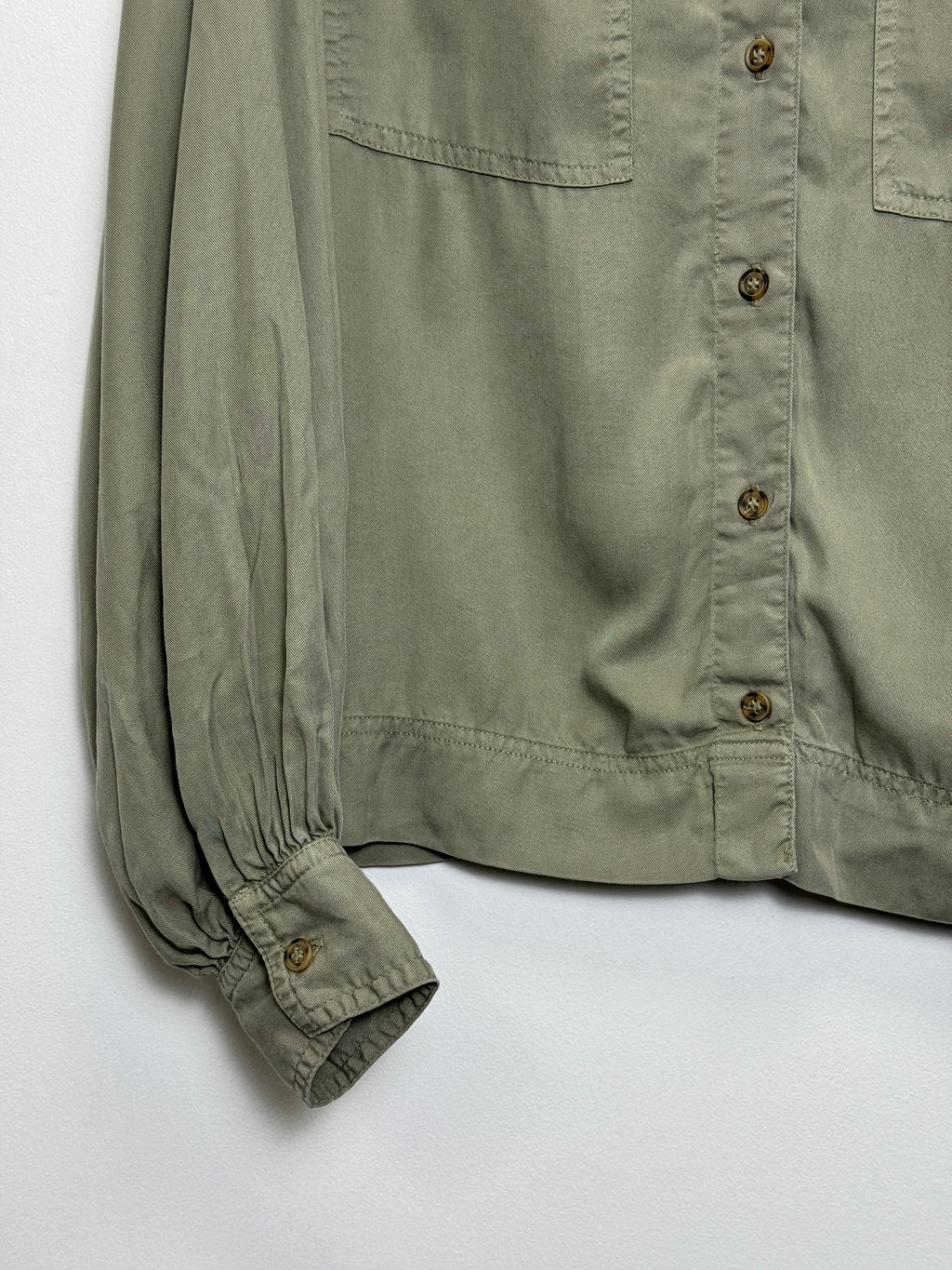 Khaki Button Down Shirt (S)