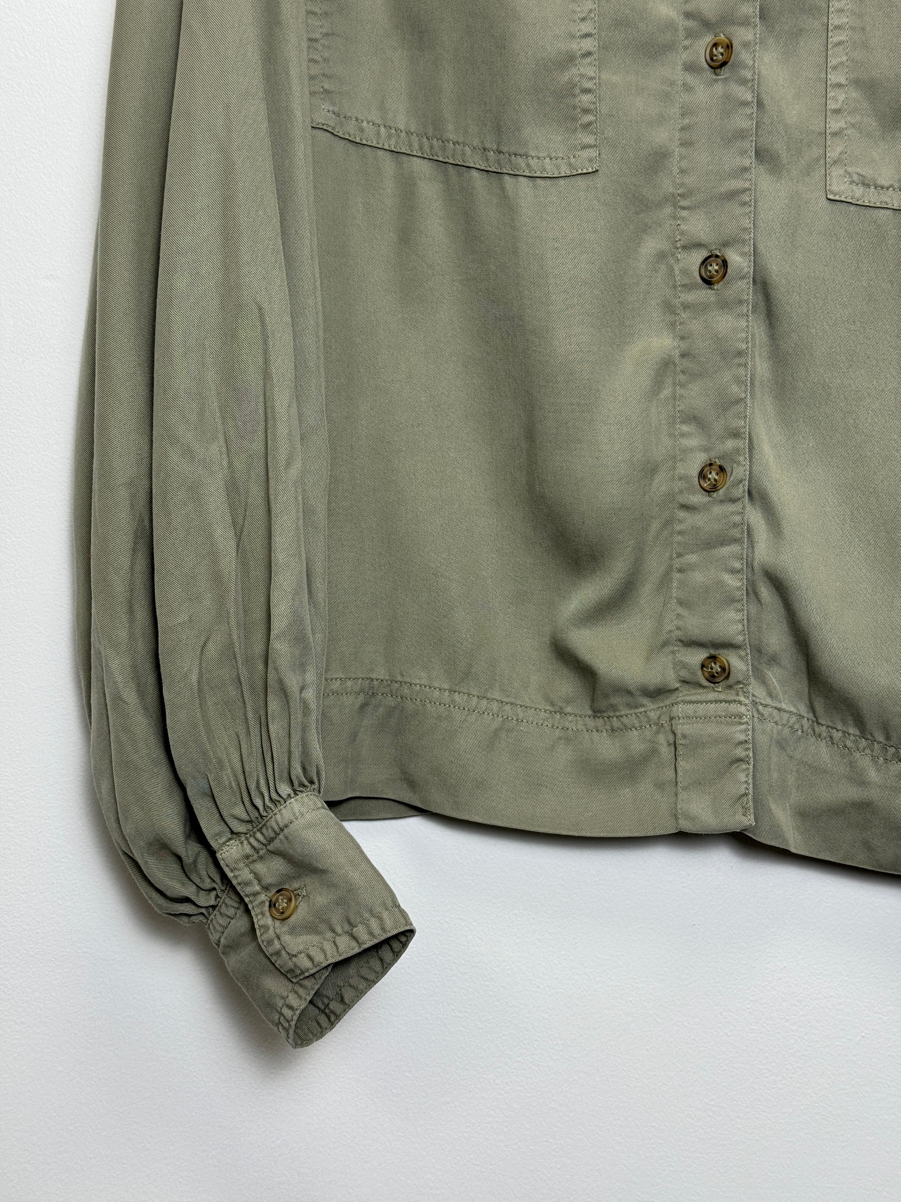 Khaki Button Down Shirt (S)