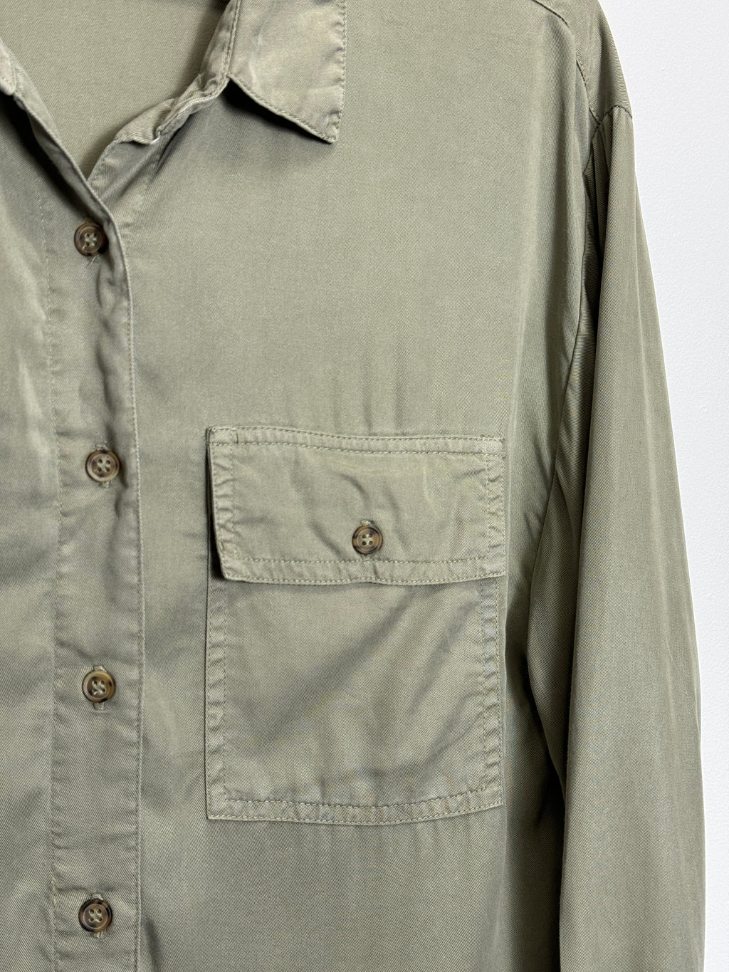 Khaki Button Down Shirt (S)