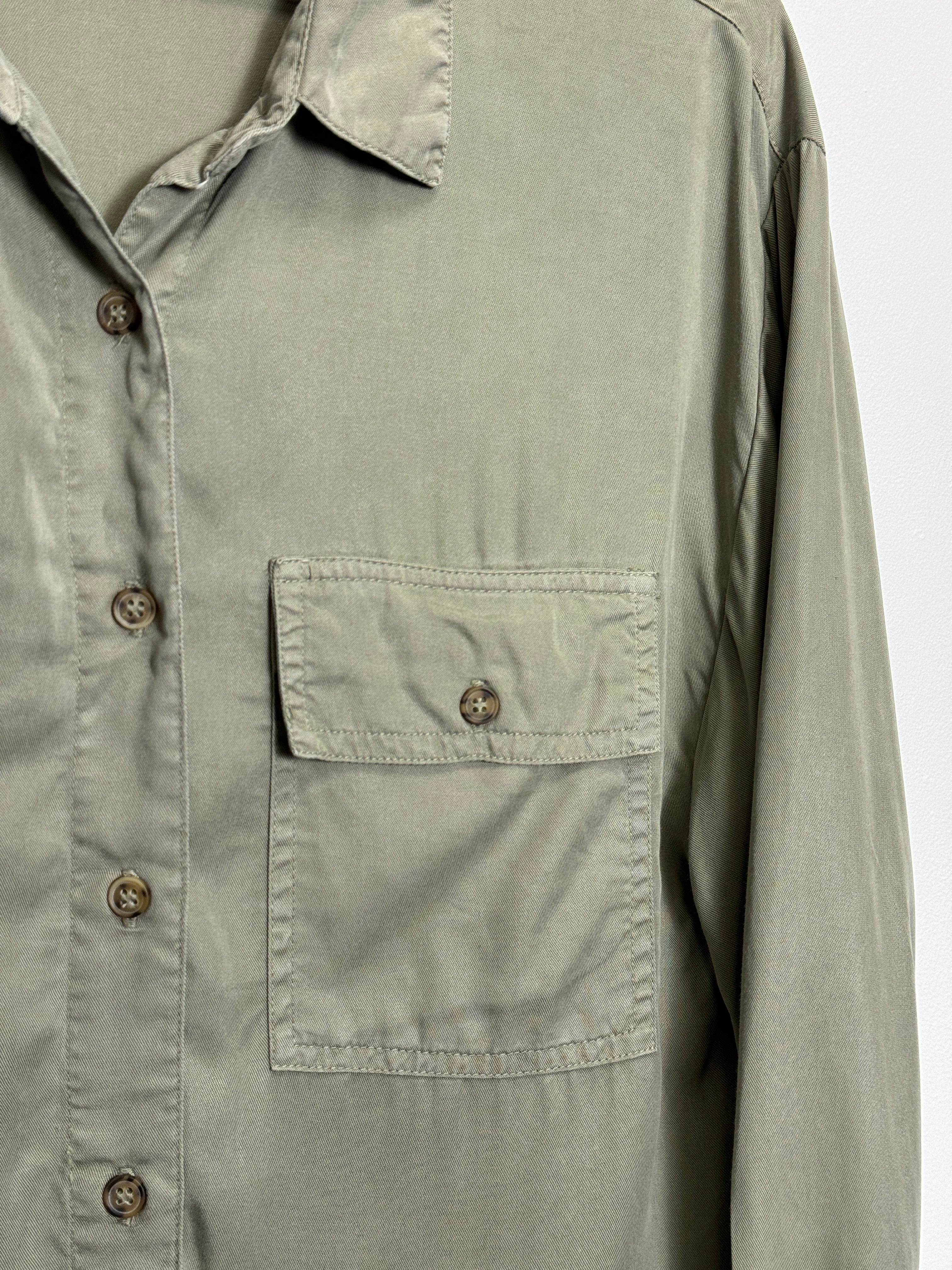Khaki Button Down Shirt (S)