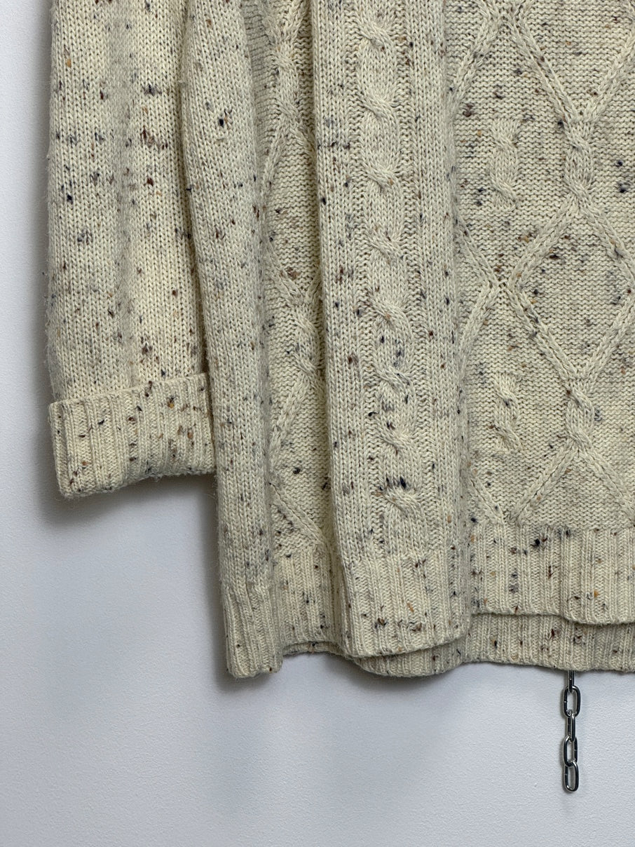 Flecked roll-neck fisherman's jumper (M / L)