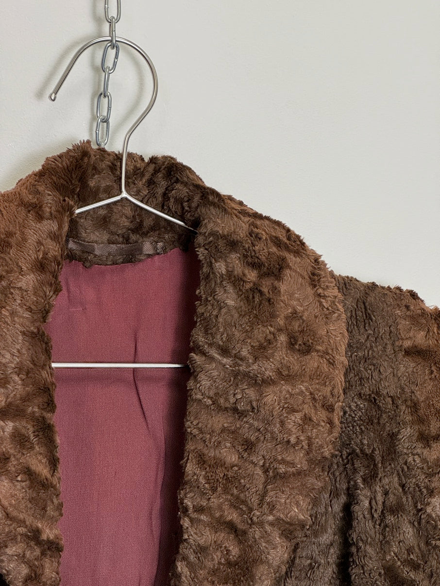 Faux fur swing jacket (S / M)
