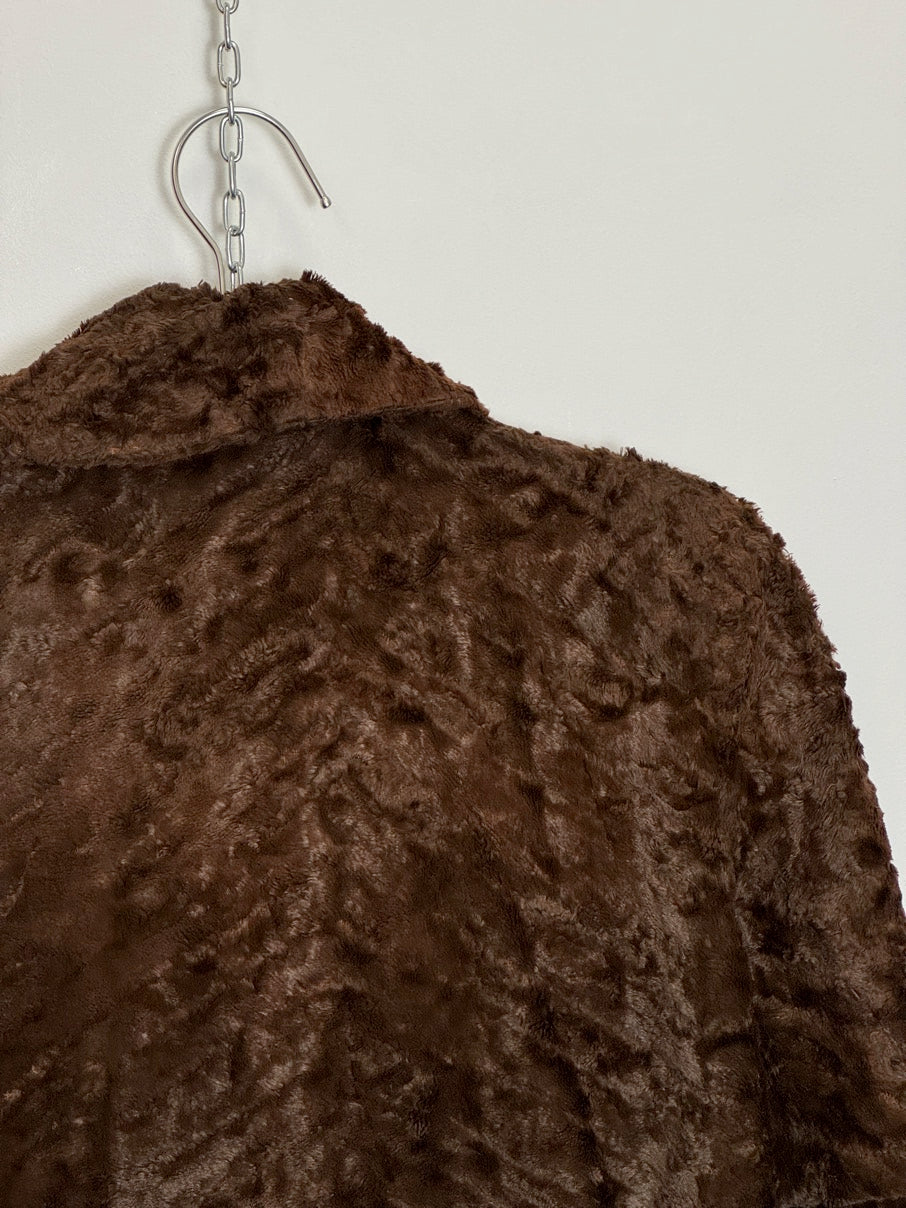 Faux fur swing jacket (S / M)