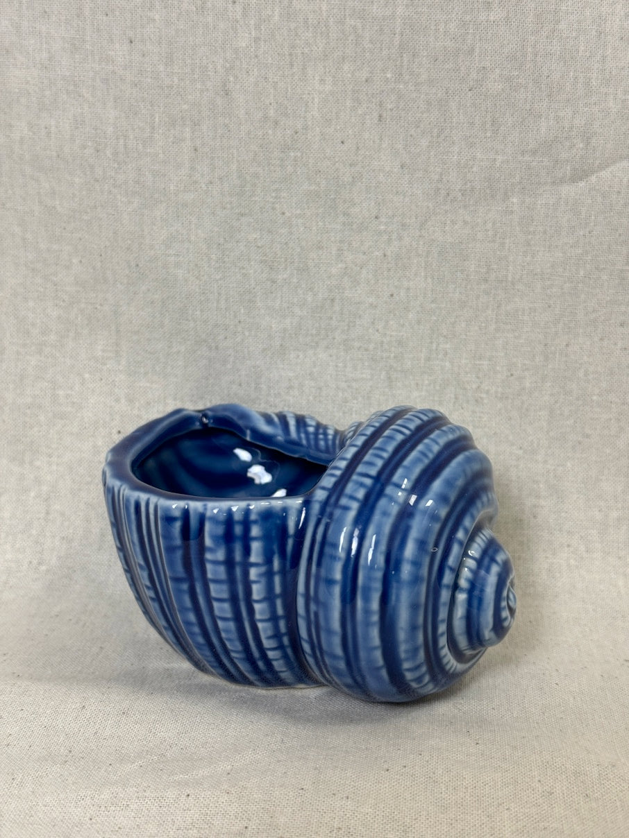 Blue shell ceramic pot
