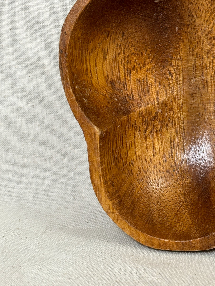 Wooden flower bowl