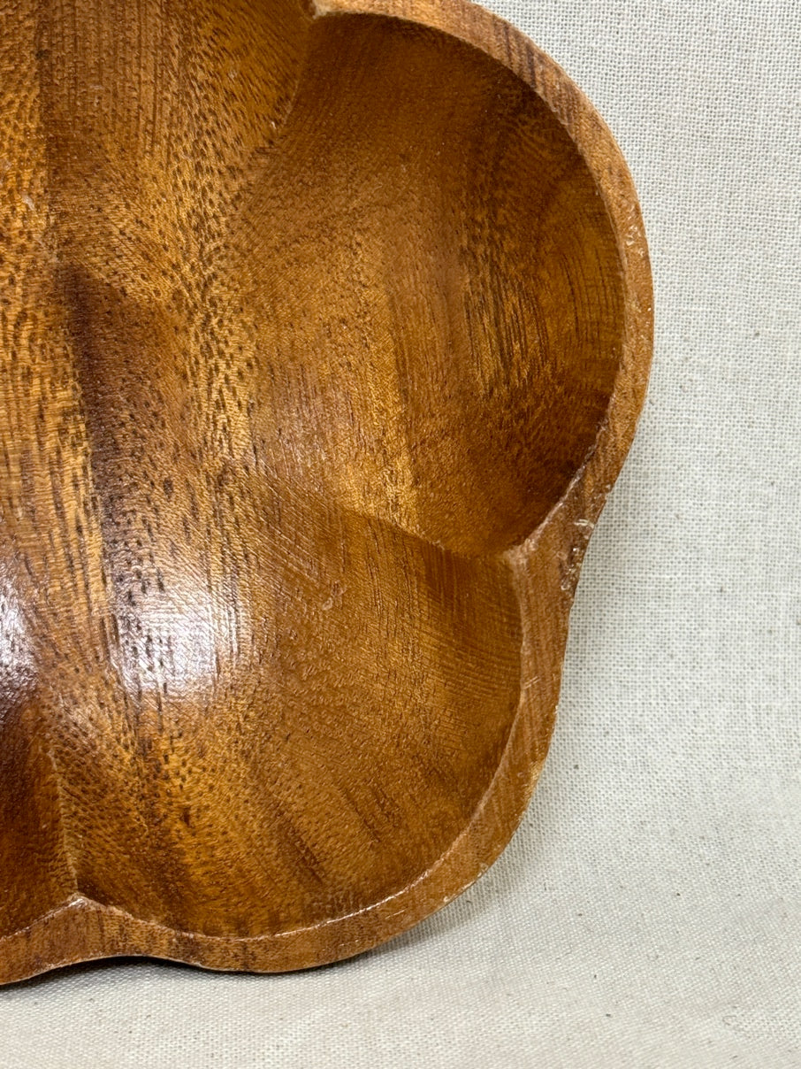 Wooden flower bowl