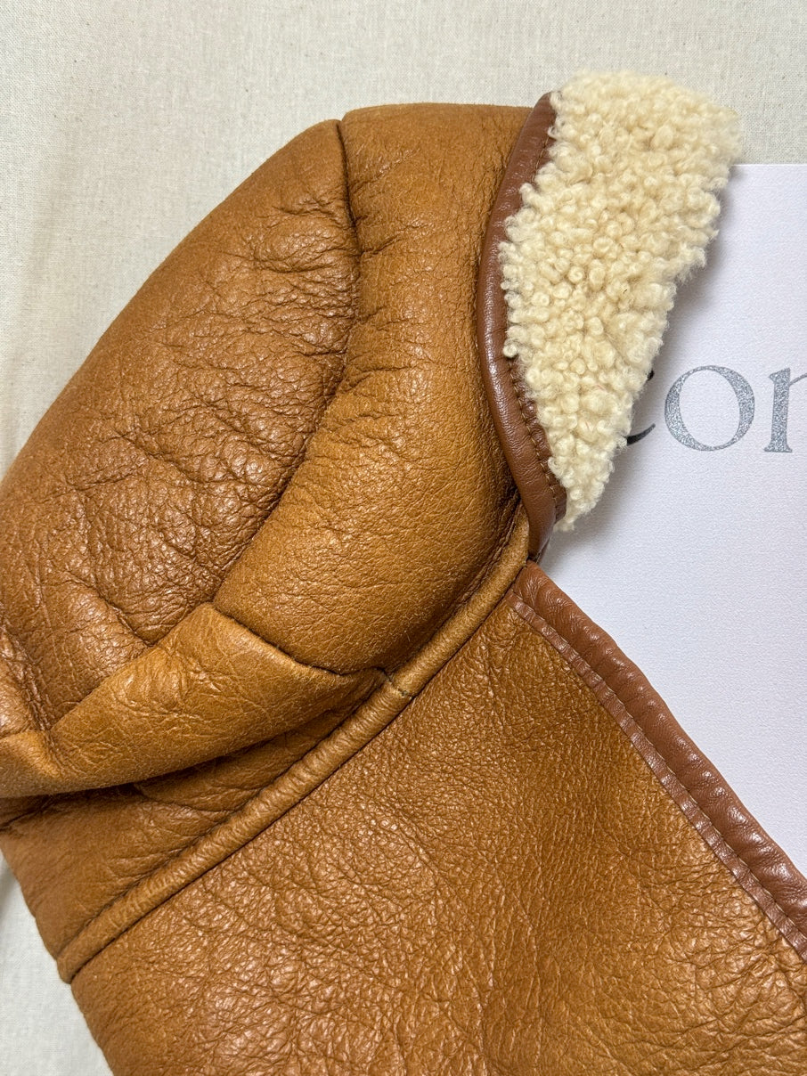 Sheepskin trapper hat