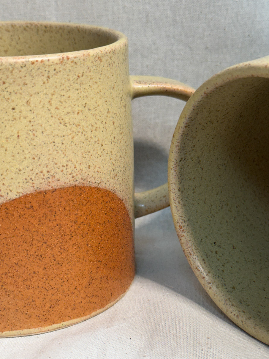 Geometric ceramic mugs (pair)