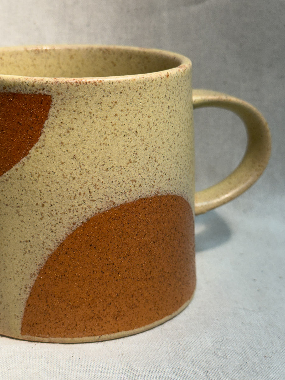 Geometric ceramic mugs (pair)