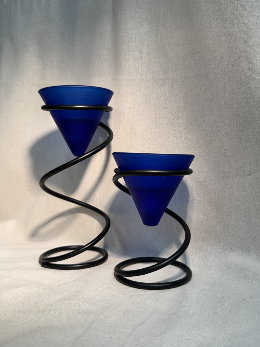 Spiral candle / tealight holders