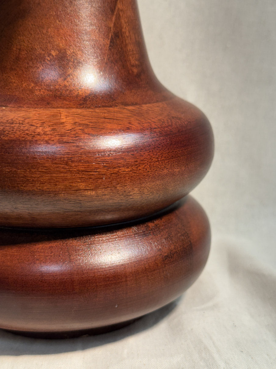 Hand-turned wooden vase