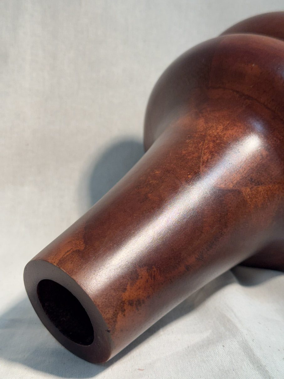 Hand-turned wooden vase