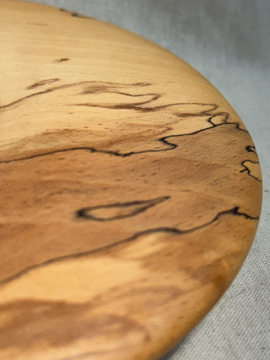 Handmade spalted beech tealight holder