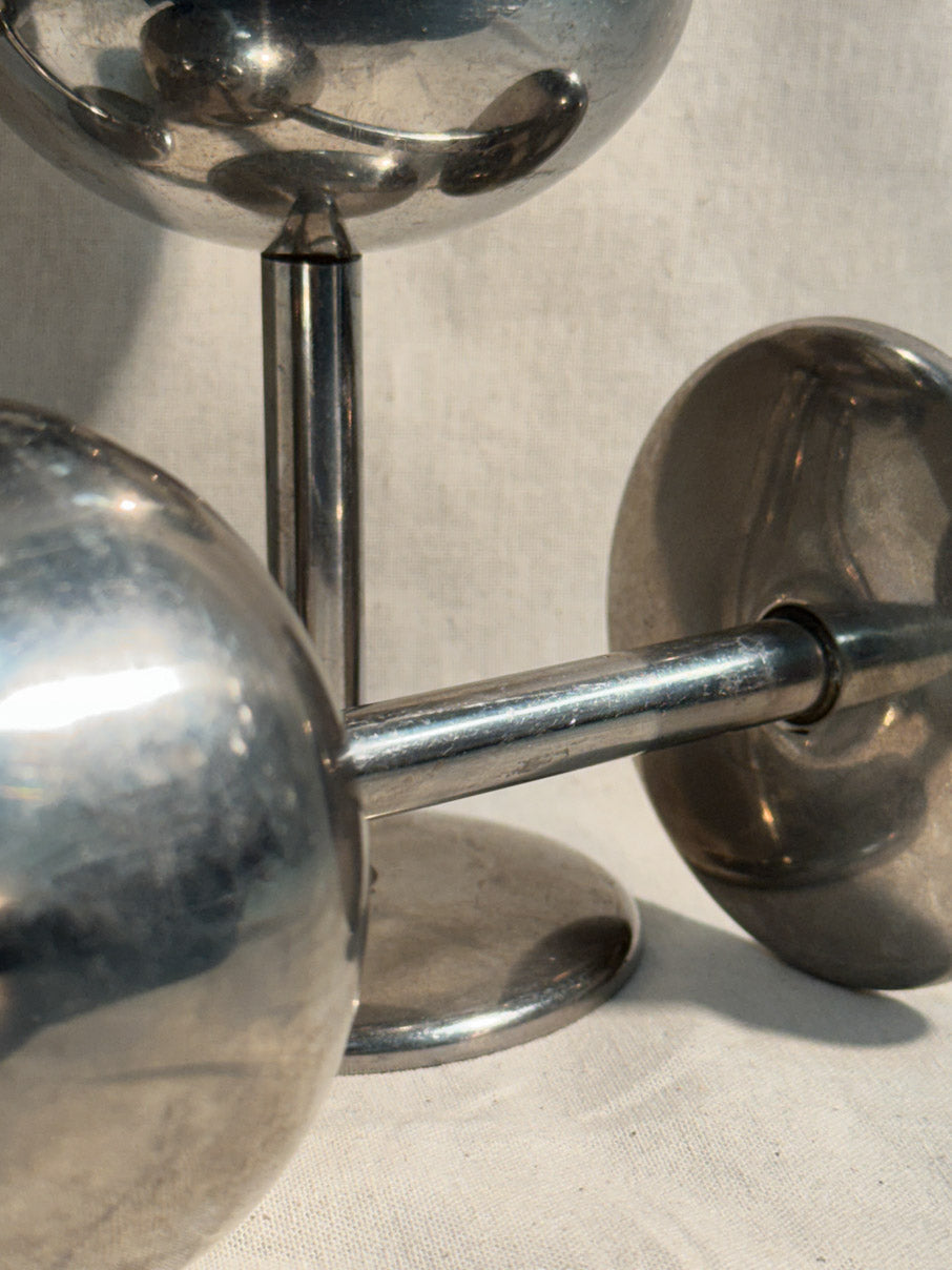 Small stainless steel wine glasses (x 4)