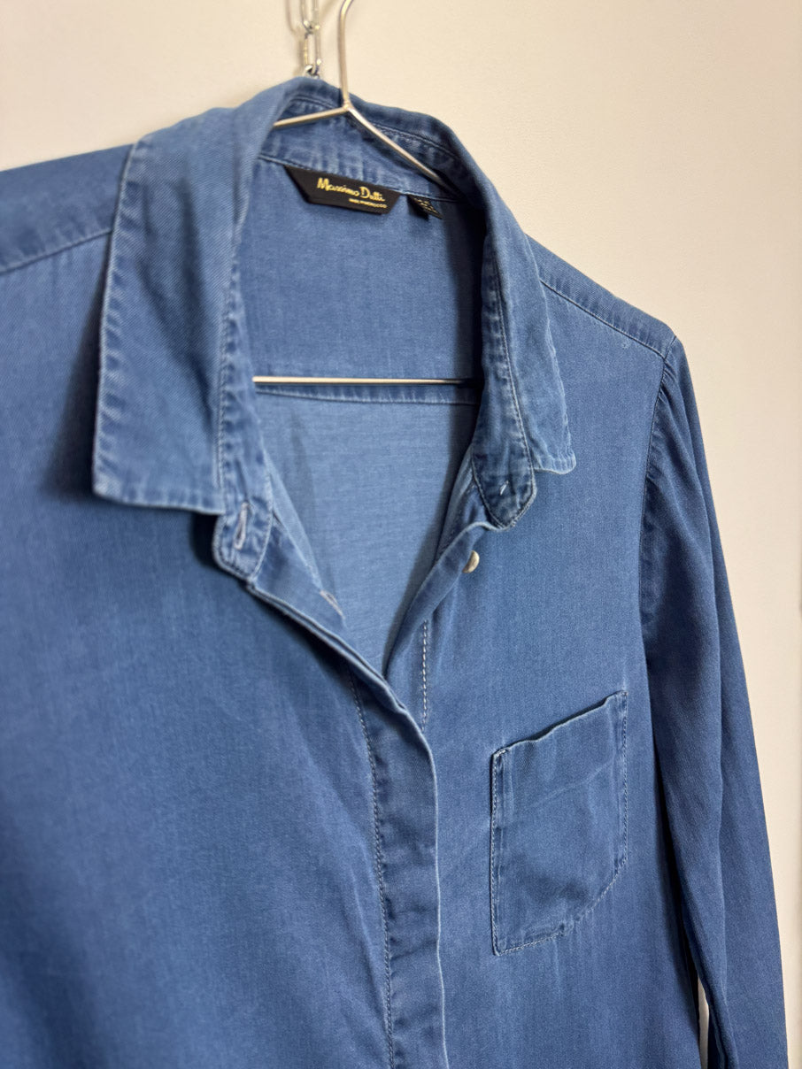 Denim chambray shirt (M)