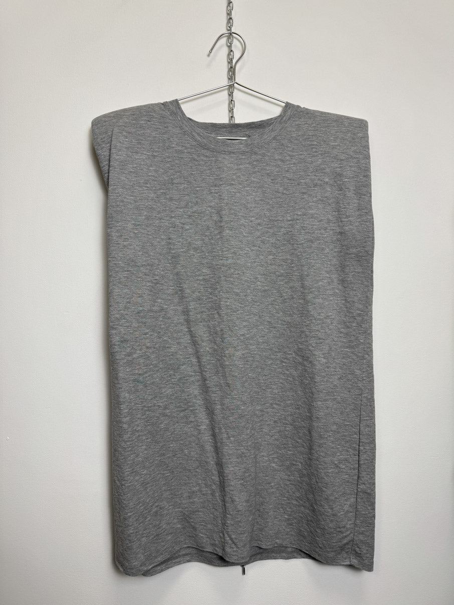 Sleeveless tshirt vest with shoulder pads