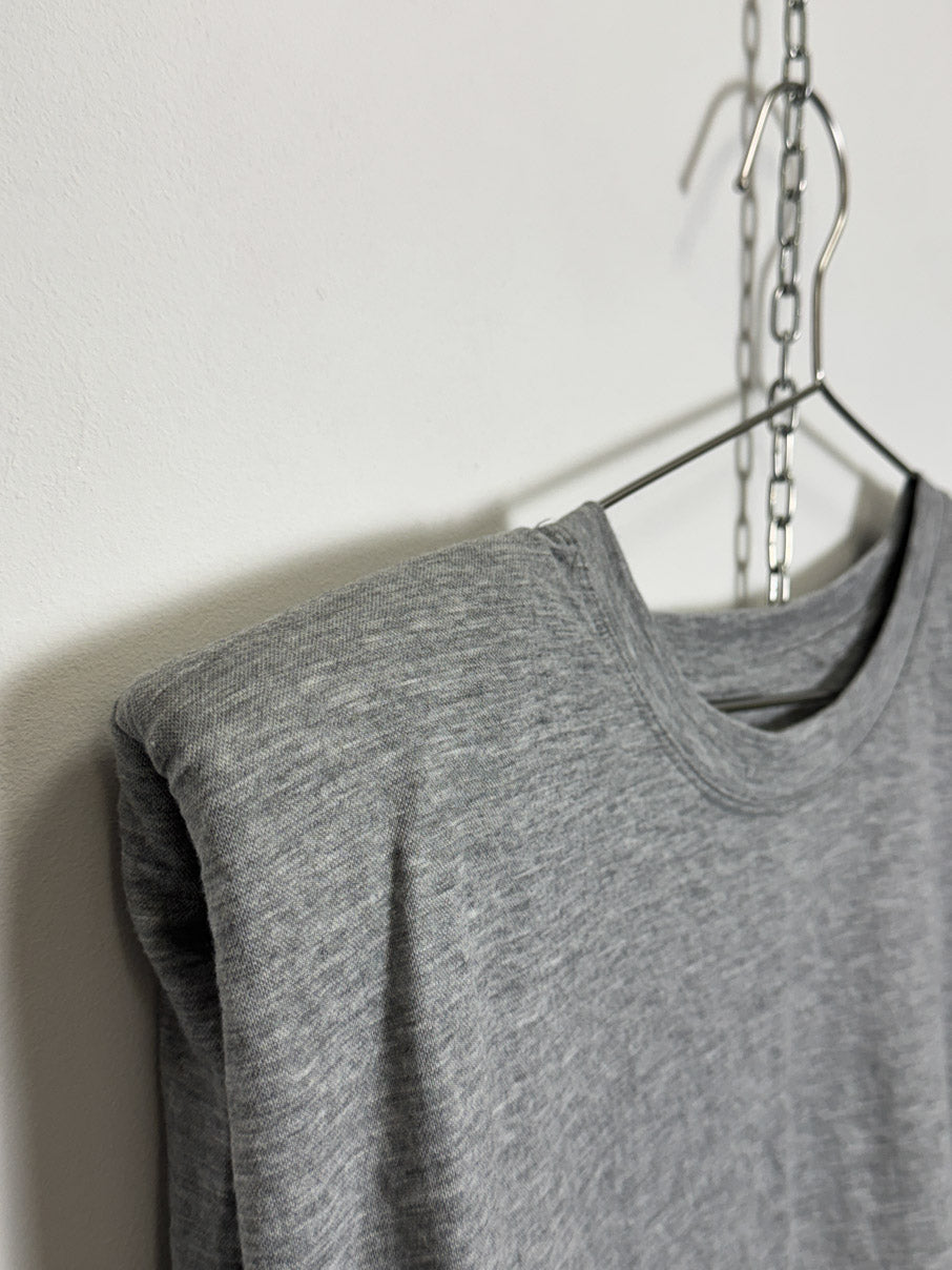Sleeveless tshirt vest with shoulder pads