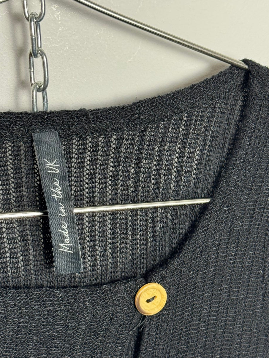 Assymetric button through knit top (S)