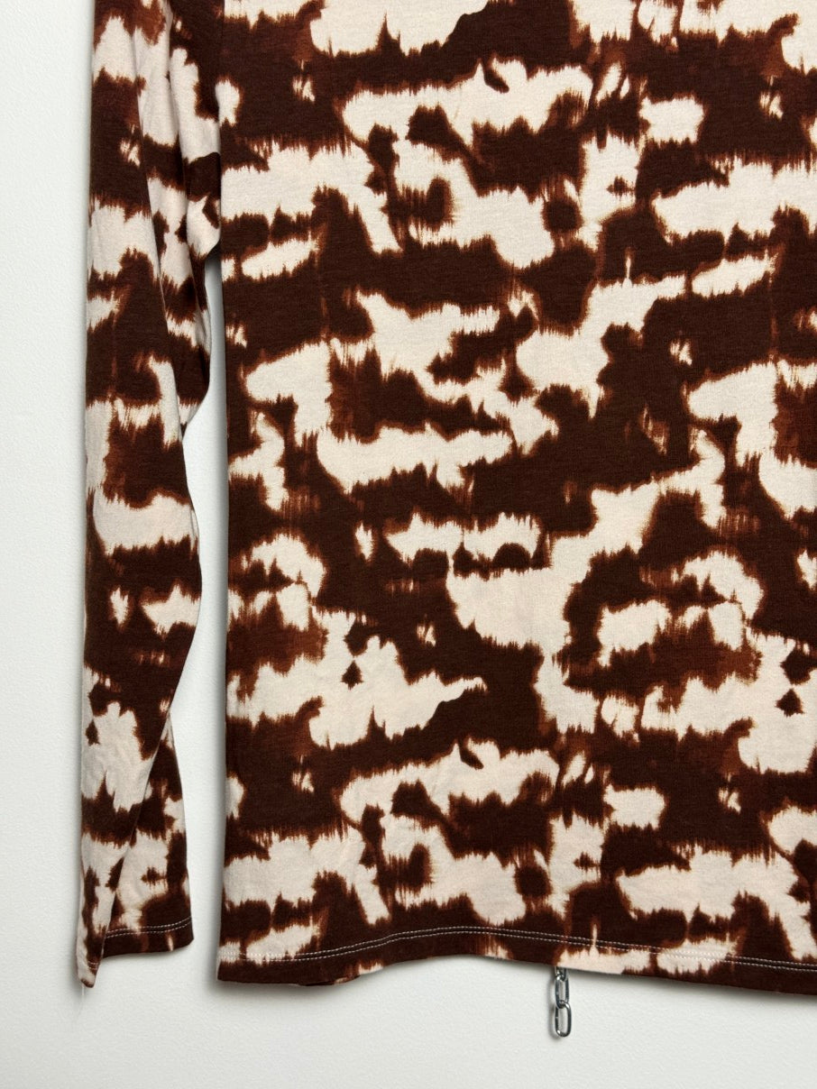 Print long sleeved top (L)