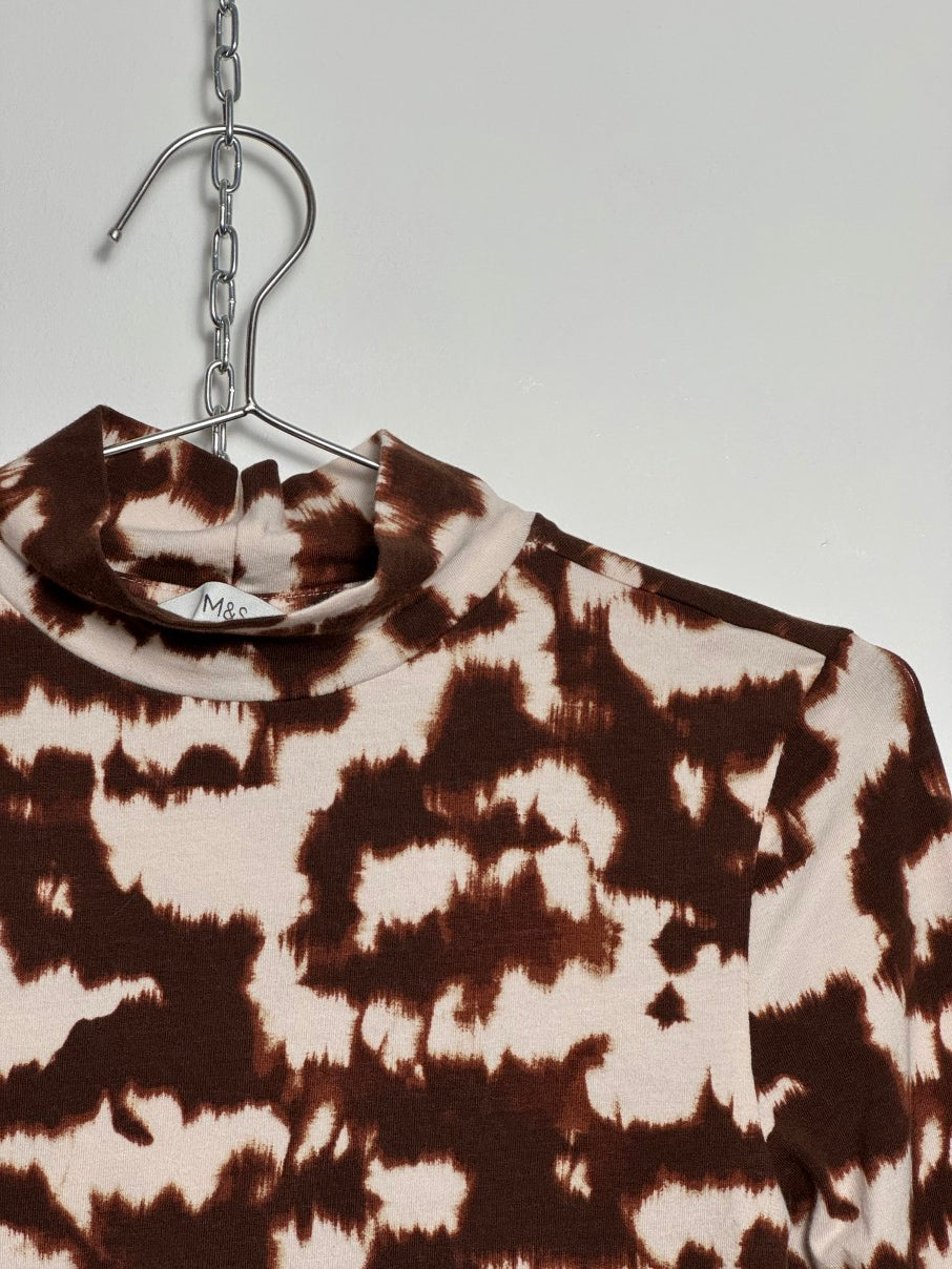 Print long sleeved top (L)