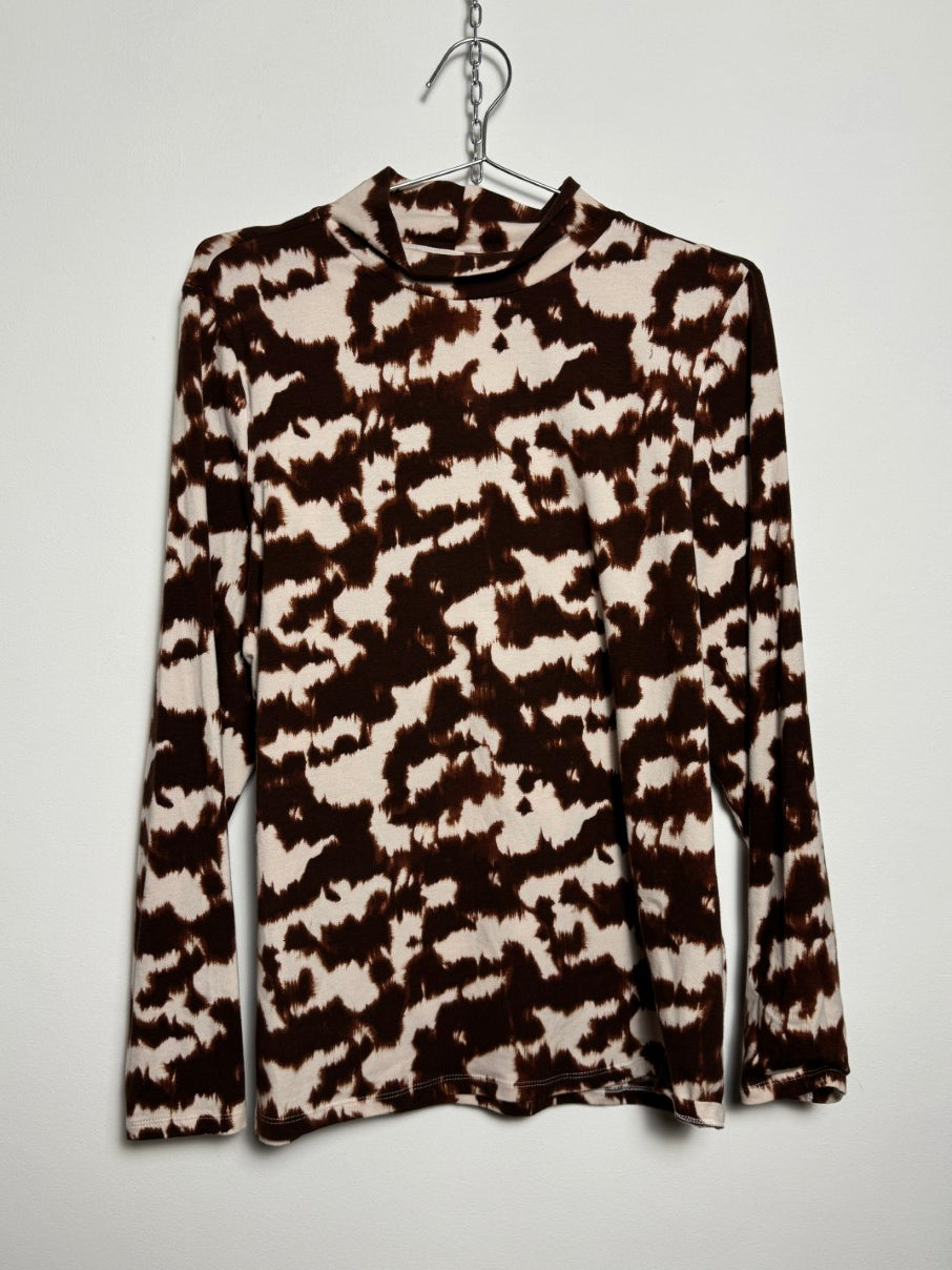 Print long sleeved top (L)