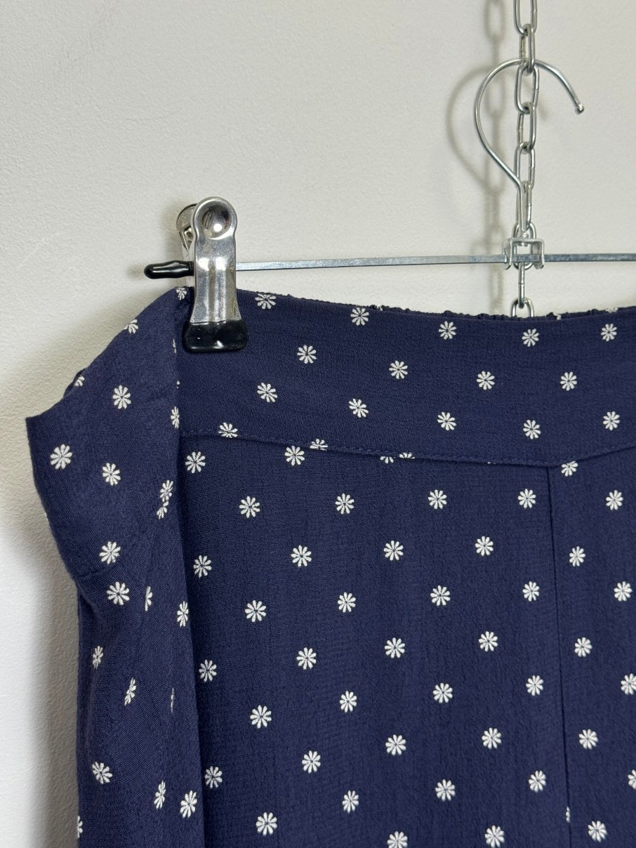 Daisy pattern loose leg trousers (M)