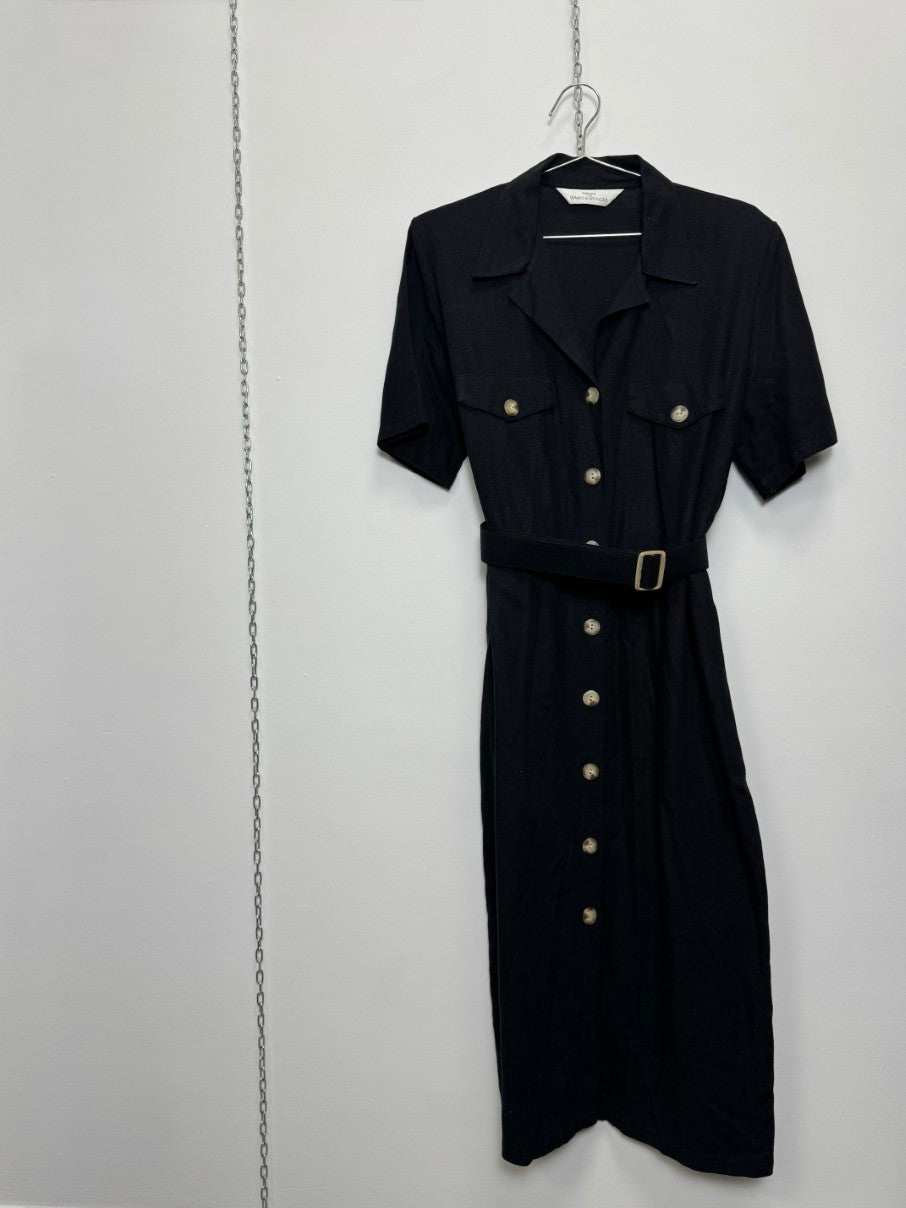 Linen safari button up dress (XL)