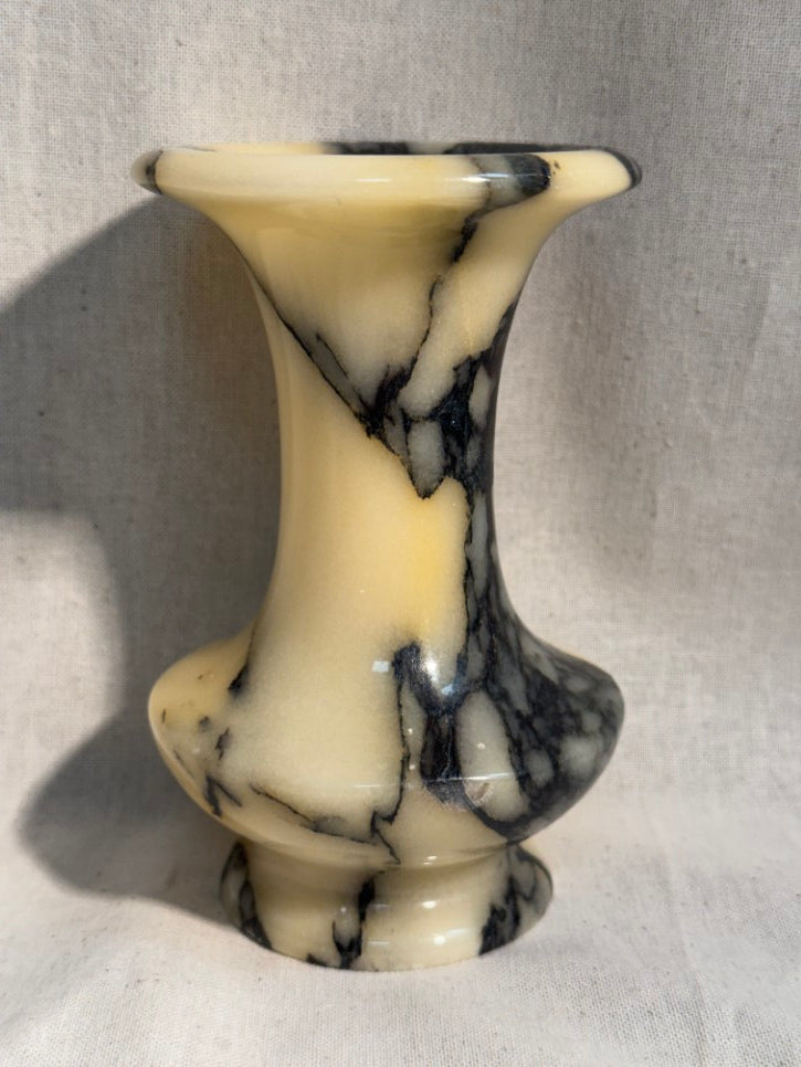 Marbled stone candlestick / bud vase