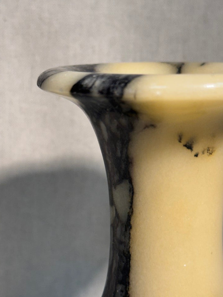 Marbled stone candlestick / bud vase