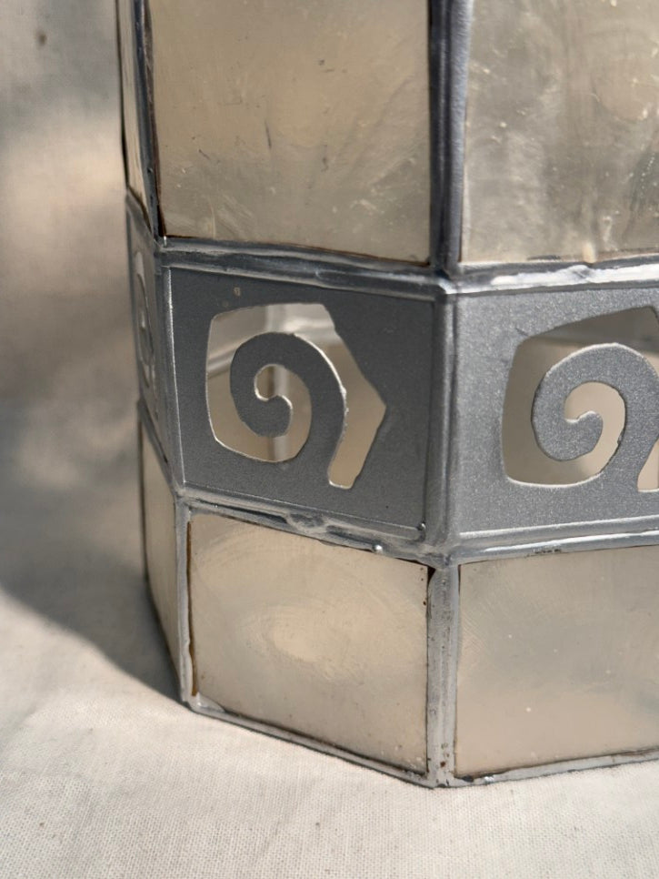 Capiz shell lampshade