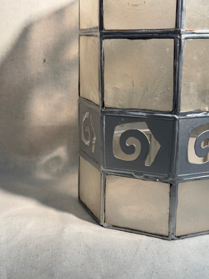 Capiz shell lampshade