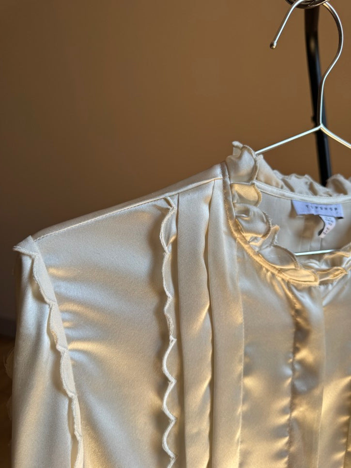 Scalloped detail blouse (M)