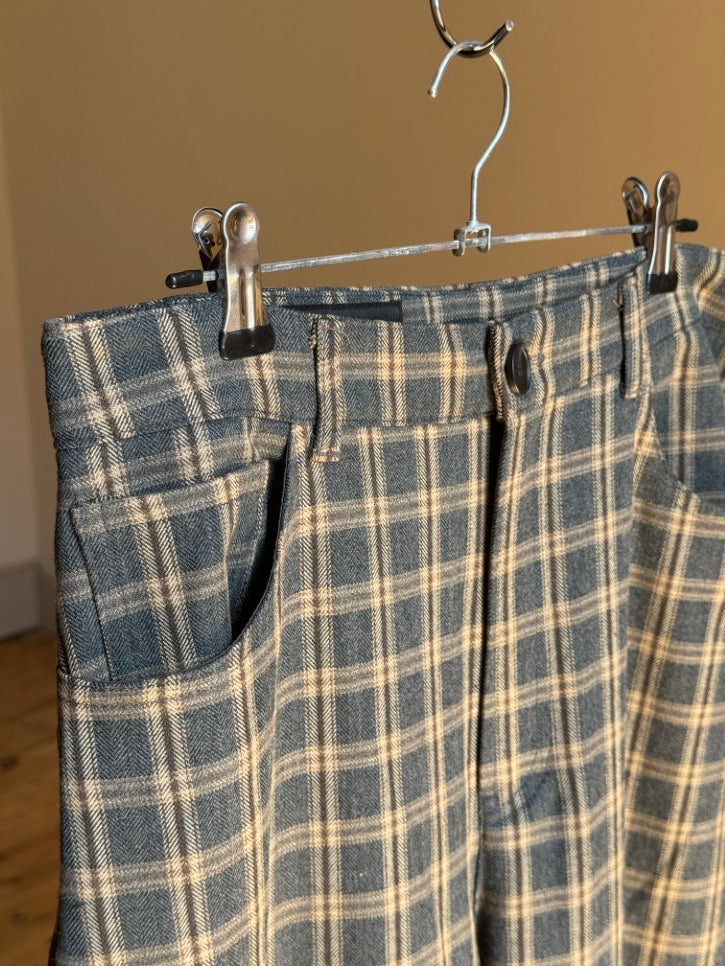 Barrel leg plaid trousers (S / M)