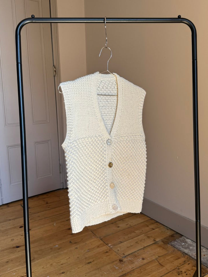 Hand-knitted vest (S)