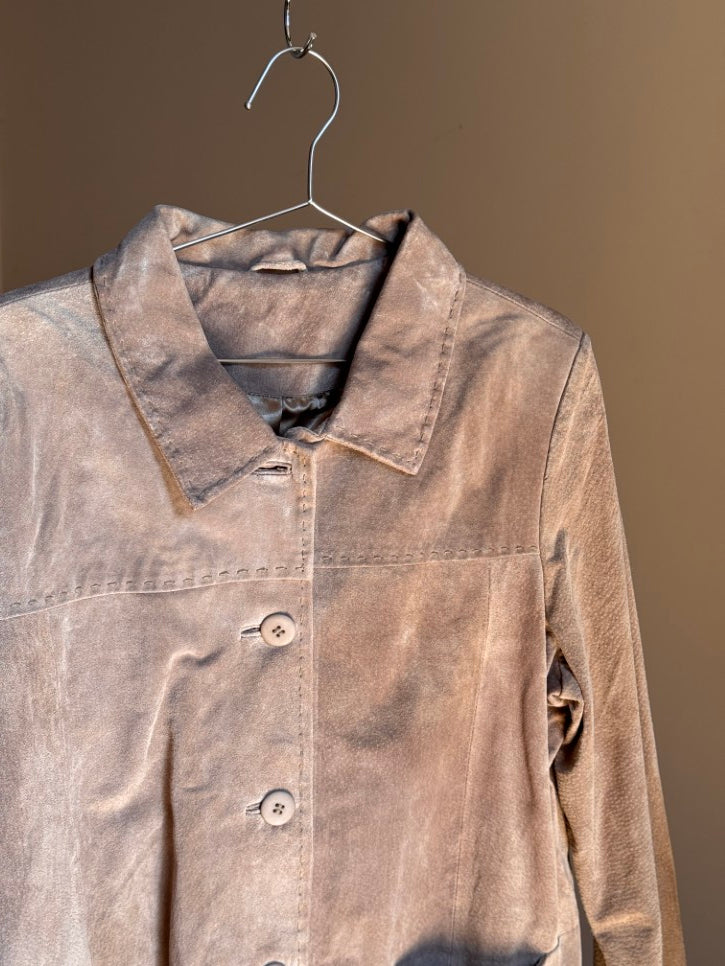 100% Leather Suede Jacket (M)