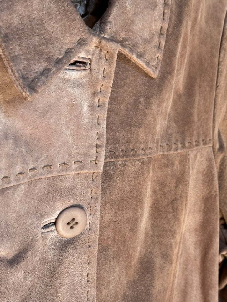 100% Leather Suede Jacket (M)