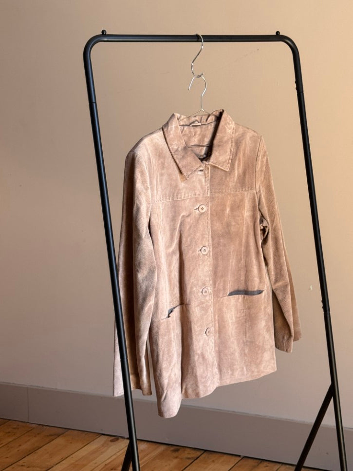 100% Leather Suede Jacket (M)