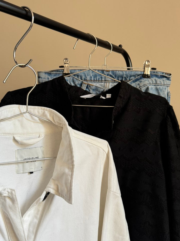 Woven detail shirt (M)