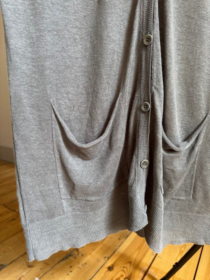 Longline short sleeve cardigan (L)