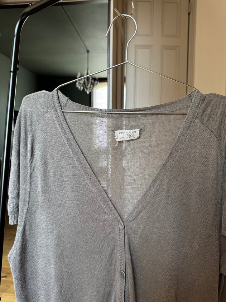 Longline short sleeve cardigan (L)