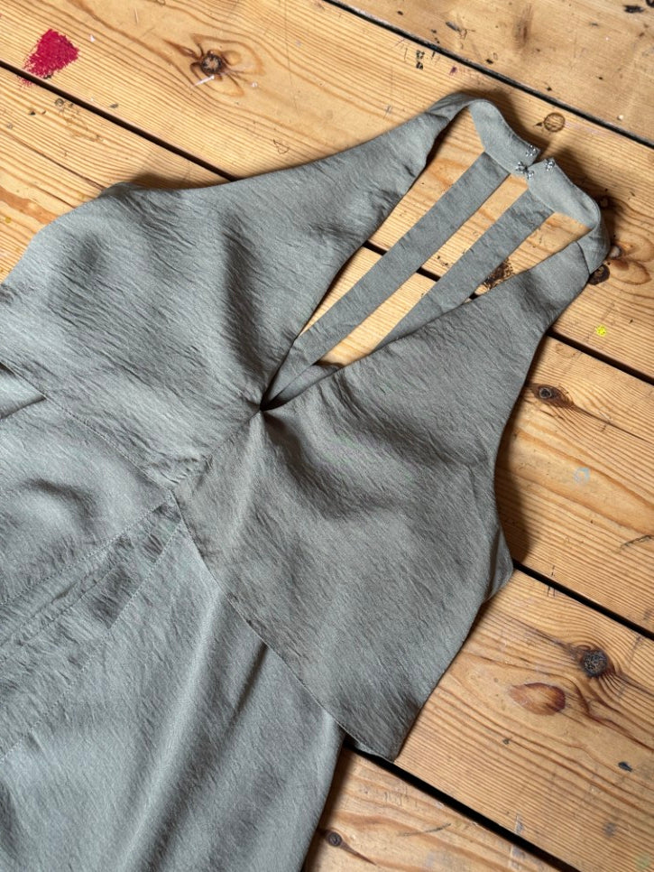 Tailored jumpsuit with overlay (M)