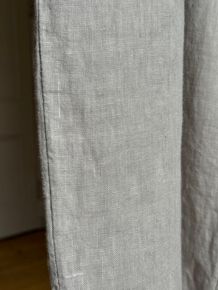 Linen cropped wide trousers