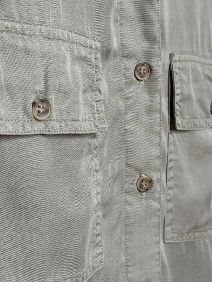 Khaki Button Down Shirt (S)