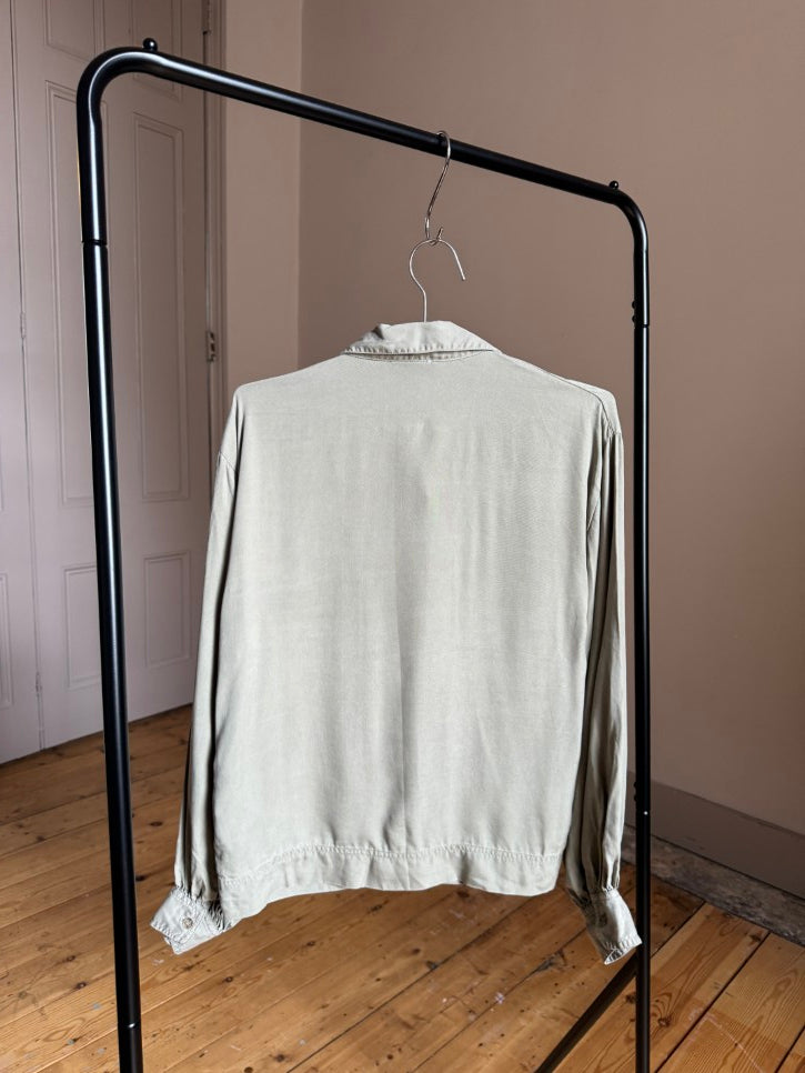 Khaki Button Down Shirt (S)